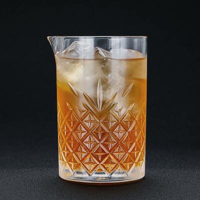 China 725ml Viable Studded Glass Whiskey Mixing Glasses Drinkware Crystal Drink Mixing Cups Professional Glass Beverages Cocktail Cup Bar Tools for sale