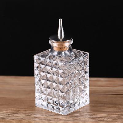 China Viable Bitter Bartender Decanter Cocktail Barware Bar Tool Liquor Pourer Bar Tool Dash Bottle 100ml Bottle Glass for sale