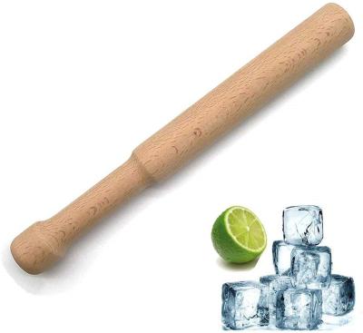 China Bartender Lemon Ramming Muddlers Sustainable Wooden Bar Mojito Cocktail 325mm Must Crush Club Ice Hammer for sale