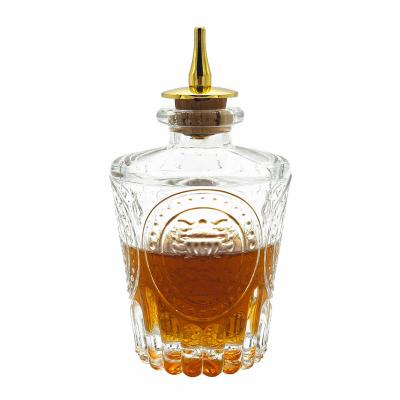 China Viable Bitter Bartender Vintage Style Donatello Dash Bottle 130ml Bottle Glass Liquor Pourer Bar Tool Kit Cocktail Tools for sale