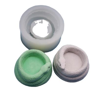 China Snake Shape Viable Polymer Clay Silicone Molds For Epoxy Resin Mold Crafts 3d Making Gypsum Cement Concrete for sale