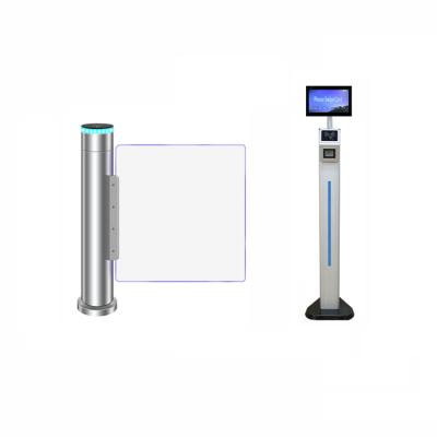 China Automatic Pedestrian Access Control Cylindrical Luxury Turnstile For Office Building RFID Pedestrian Speed ​​Gate for sale