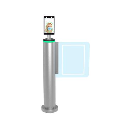 China Access Control Pedestrian Automatic Face Recognition 304 Stainless Steel Cylindrical Luxury Fast Speed ​​Gate With RFID for sale