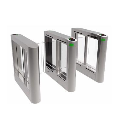 China 304 Stainless Steel Face Recognition Turnstile Swing Barrier Gate With Smart QR Code Reader for sale