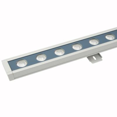 China Hotel DMX LED Wall Washer Optical Aluminum Linear Guide RGBW 18w 36w IP65 LED Outdoor Light for sale