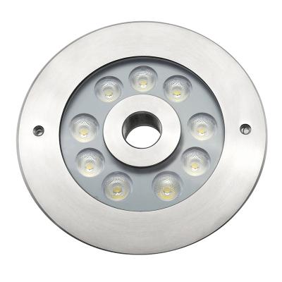 China LANDSCAPE Unique Design Hot Sale 24VDC Stainless Steel Round LED Fountain Light for sale