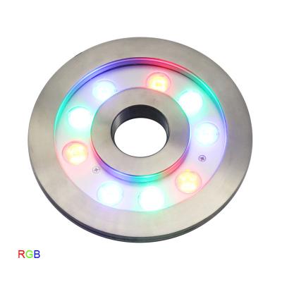 China LANDSCAPE 9 SMD LED IP68 Rated Waterproof DC12V DC24V RGB Color Underwater Led Fountain Light for sale