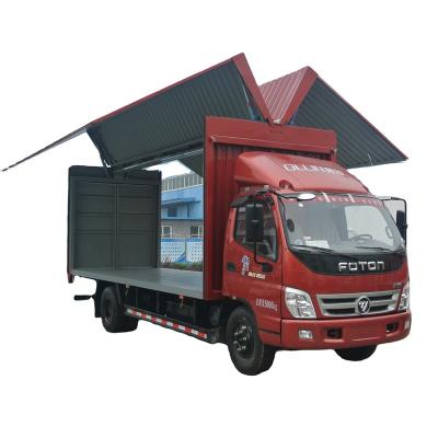 China Foton 4x2 drive van truck 1-10 ton giga wing van truck cargo truck 5875*1915*2230 for sale