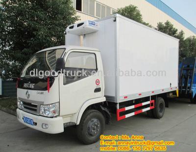 China Small Refrigerated Truck Dongfeng 4*2 Refrigerated Truck Van Frozen Refrigerator Truck for sale