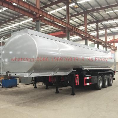 China Truck Trailer caustic soda transportation Semitrailer 37.5cbm Stainless steel tanker trailer export to vietnam special for sale