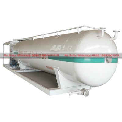 China Skid Mounted Hotels 20000Liters LPG Tank With Mobile LPG Dispenser And Pump LPG Filling Station for sale