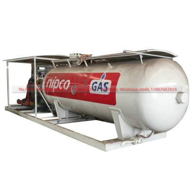 China Hotels 10000Liters LPG Tank Skid Mounted Filling Station 5MT LPG Mobile Filling Plant 10cbm LPG Skid for sale