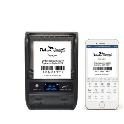 China DeTonger 58mm small price tag label printer barcode portable black and white qr code sticker label thermal printer for sale