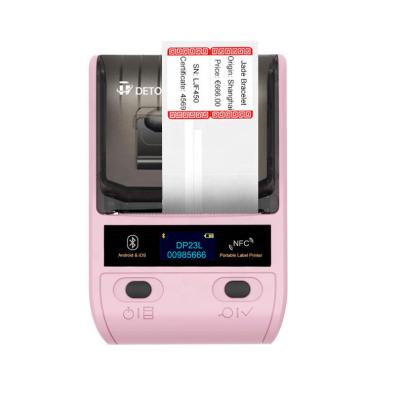 China Indicator Light Without Display Screen Cheap Portable Handheld Label Sticker Printer Price Tag Barcode QR Code Printer DeTonger-DP23L for sale