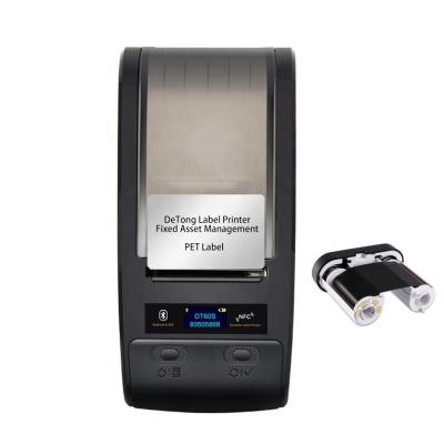 China DeTong-DT60S Black And White Handheld Label Printer Thermal Transfer Printer Barcode QR Code Fixed Immobilizer Label Printer for sale