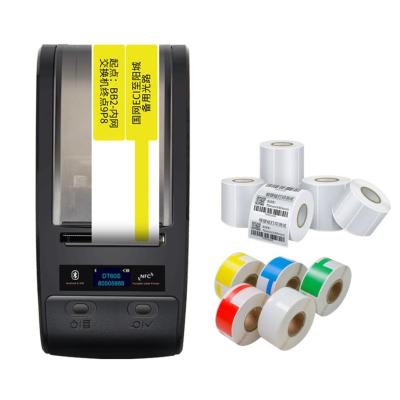 China DeTong black and white DT60S 2 inch handheld sticker label printer machine with ribbon heat transfer label printer for sale