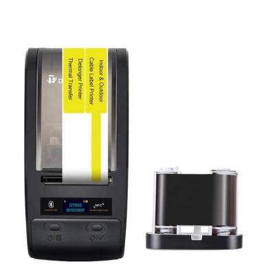 China DETONGER-DT60S Black and White Thermal Transfer Handheld Label Printer for Barcode QR Code Label Maker for sale