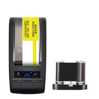 China Black other colors DeTong 58mm portable wireless outdoor thermal transfer printer qr code cable label printer (same as ribbon colors) for sale