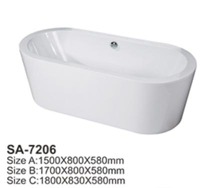 China Suppliers modern cupc porcelain bathroom approved luxury bathtub SA-7206 for sale