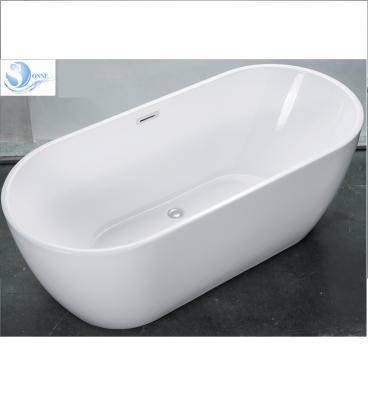 China Sonne cUPC Modern ADA White Acrylic Oval Freestanding Bathtub with Center Drain for sale