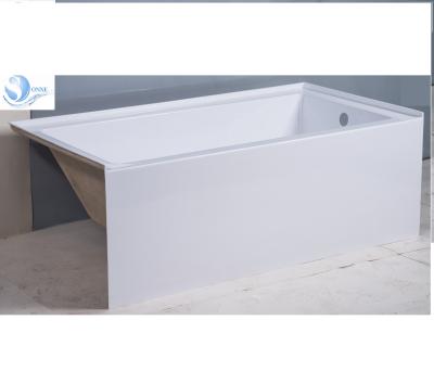 China Sonne Modern CUPC ADA White Rectangular Skirted Bathtub with Straight Drain for sale