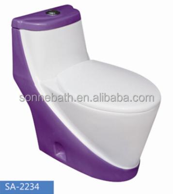 China S-250mm Economicos Toilet Maker SA-2234 Single Piece 3/6 Liter Flush Wash Top Double-Flow Twin Down for sale