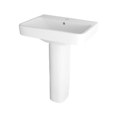 China Viable Wholesale Low Price China Manufacturer SA-1263 Ceramic Basin Bathroom Hand Wash Pedestal Sink for sale