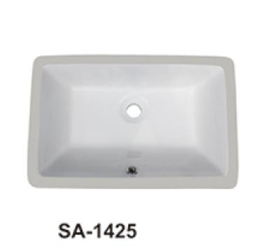 China Sustainable Oblong Cheap ADA Undermount Lavatory Bathroom Sink With Overflow SA-1425 for sale