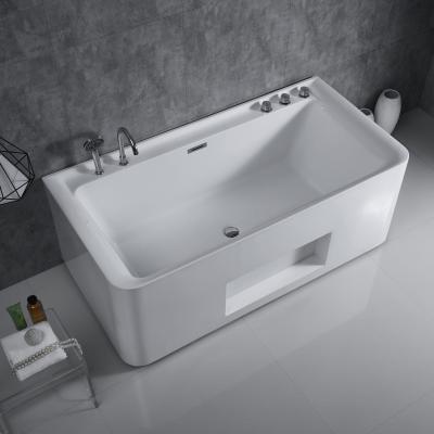 China Hotel modern white acrylic bathtub, free standing bath, acrylic freestanding bathtub for home SA-7510 for sale