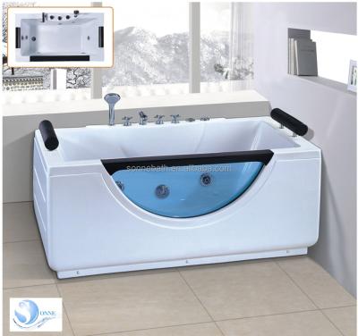 China Massage Sonne White Acrylic Massage Bathtub and Whirlpool Tub SA-9073 for sale