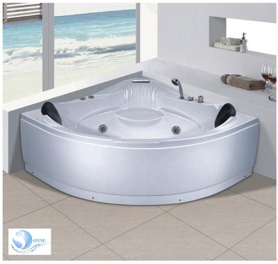 China Modern Sonne White Acrylic Massage Bathtub And Whirlpool Corner Tub SA-9070 for sale