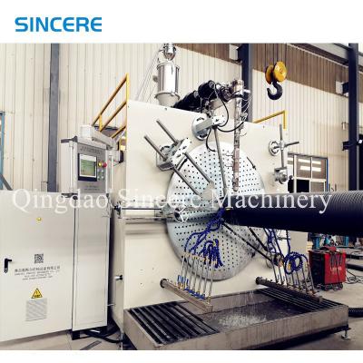 China 120-500kw Continuous Spiral Pipe Hdpe Extrusion Line machine for sale