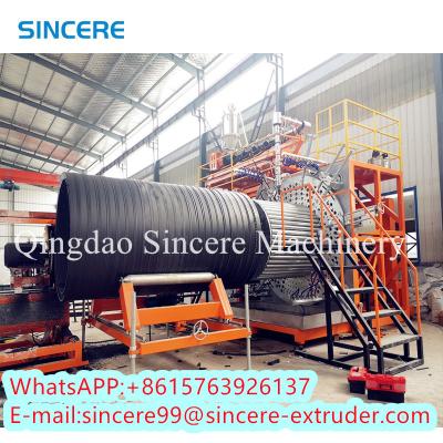 China OEM HDPE PP Spiral Plastic Pipe Extrusion Line 200kW-500kW for sale