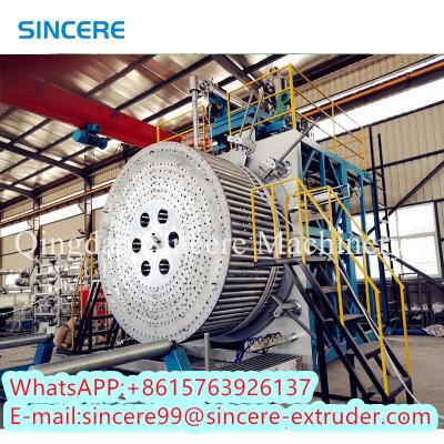 China PE PP HDPE Wound Manhole Spiral Pipe Extrusion Line Hollow Walled for sale