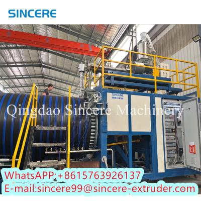 China Automatic HDPE PVC Spiral Pipe Extrusion Line Machinery Plant DN300 for sale