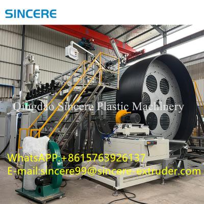 China Solid Wall PPH PVC Spiral Drip Irrigation Pipe Making Machine 65mm-200mm for sale