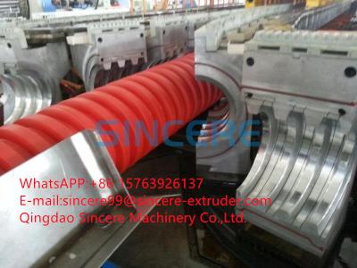 China PE PVC Double Wall Corrugated Pipe Extrusion Line Extruder Forming Machine for sale