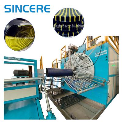 China HDPE Plastic Hollow Wall Conduit Winding Pipe Extrusion Line Manufacturing Machine for sale