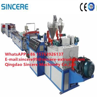 China Wood Plastic WPC UPVC Window Profile Extrusion Machine for Wallboard Profiles for sale