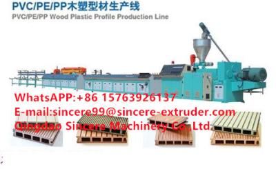 China Adjustable PE PP Wood Plastic PVC Profile Extrusion Machine Extruder Flexible for sale