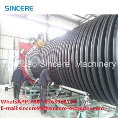 China Reinforced HDPE Spiral Pipe Extrusion Line Winding Corrugated Pipe Machine for sale