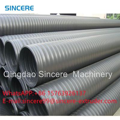 China Reinforced Composite HDPE Winding Pipe Extrusion Line Corrugated Pipe Making Machine for sale