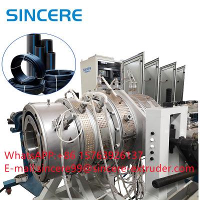 China Water Gas Supply Plastic Pipe Extrusion Line HDPE PE PP Corrugated Pipe Extruder for sale