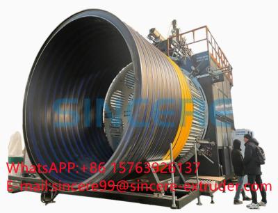 China PE HDPE PP Winding Spiral Pipe Extrusion Line Hollow Wall 200kW-500kW for sale