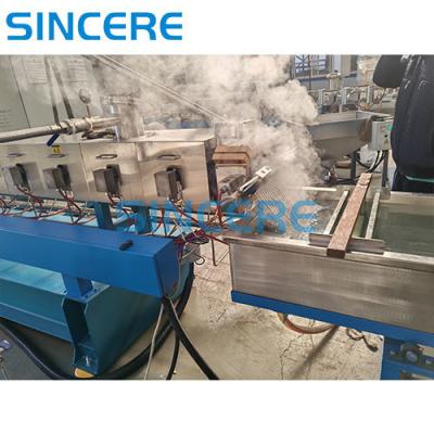 China Plastic PP PE Twin Screw Extruder Pelletizing Line Extrusion Line PLC Control Fully Automatic for sale