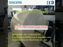 PS PC PET PMMA Transparent Sheets Extrusion Line