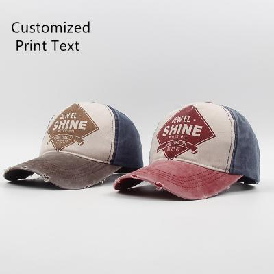 China COMMON 5 Panel Custom Cheap Cotton Washed Embroidery Printing Logo Outdoor Golf Sports Caps For Men for sale