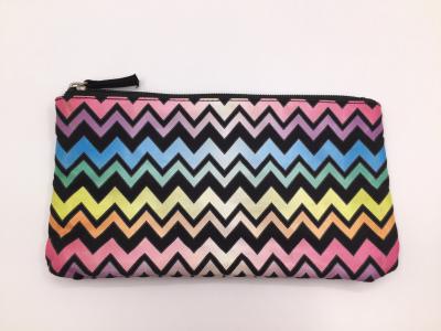 China Multi Color 6oz Canvas Women'S Makeup Bag , Waterproof Toiletry Bag 21.5*11.5cm for sale