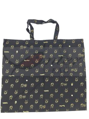 China Black 6oz Printing Canvas Foldable Reusable Grocery Bags Attractive Design for sale