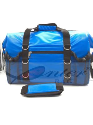 China Blue 500D Polyester PVC Travel Cooler Bag With Screen Printing / Embossing Logo for sale